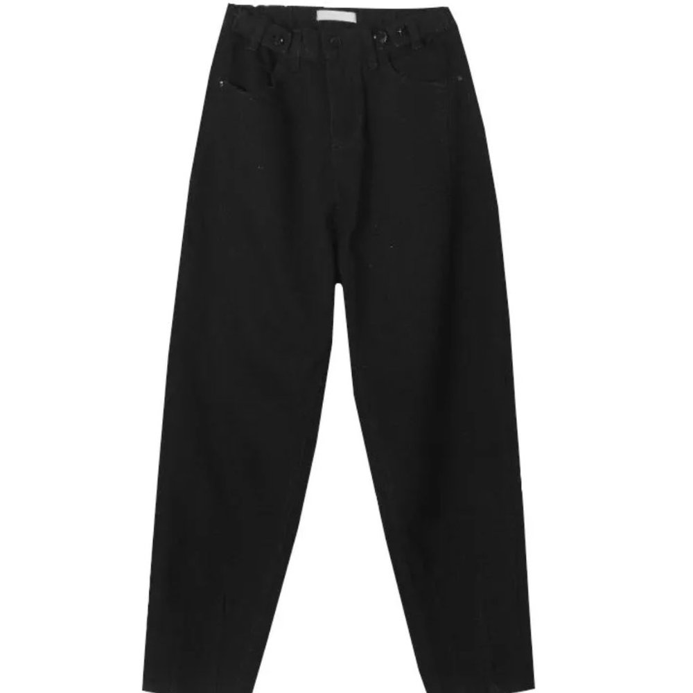 High-Waist Cropped Loose Fit Cropped Jeans